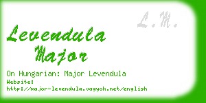 levendula major business card
